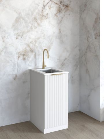 Mini Laundry 430mm Bondi White with Pure White Top — detail 2