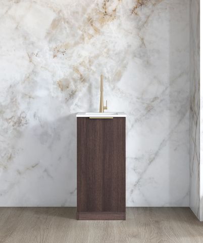 Mini Laundry 430mm Havana Sable Walnut with Pure White Top