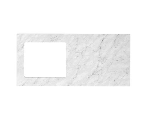 Bondi White Base Laundry Cabinet with 1300mm Natural Carrara Marble Top — detail 4