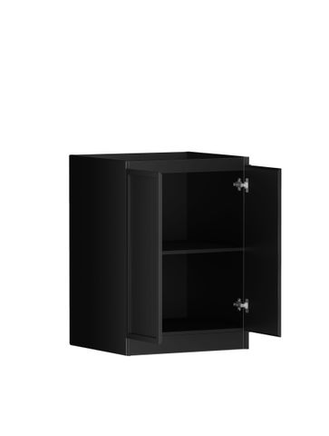 Hampshire Black Base Laundry Cabinet with 1300mm Natural Carrara Marble Top — detail 4
