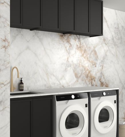 Laundry Kit 1960A Hampshire Black with Natural Carrara Marble Top — detail 3