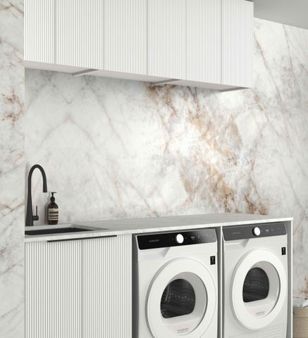 Laundry Kit 1960A Bondi White with Natural Carrara Marble Top — detail 2