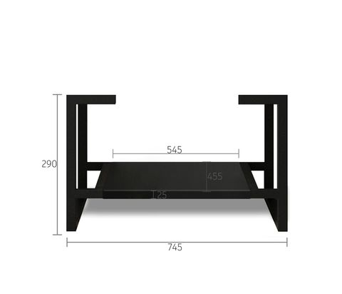 Leg Marlo 750X450 Matte Black — detail 2