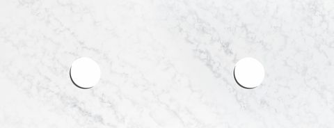Solid Surface 1200x465x20 Cloudy Carrara Top Double Bowl