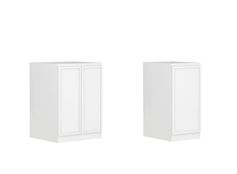 Hampshire White Base Laundry Cabinet with 1060mm Pure White Top — detail 3