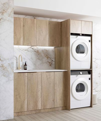Laundry Kit 1960C Byron/Bondi Natural Oak with Pure White Top — detail 2