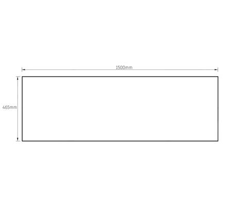 Vanity Top 1500x465x20 Pure White No Hole — detail 4