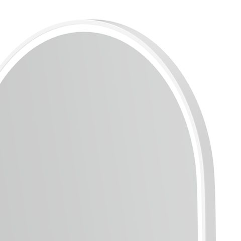 LED Noosa 900(H)x600(W) White Metal Frame Mirror- Install Horizontal or Vertical — detail 6