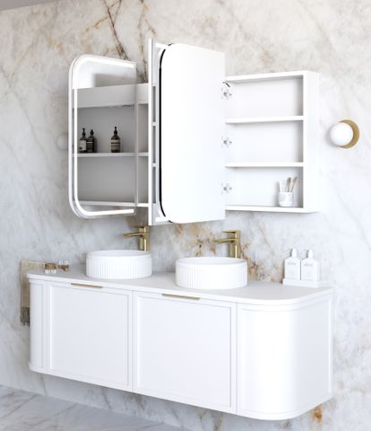 LED Newport 1500(W)x750(H) White Shaving Cabinet - Premium Edition — detail 2