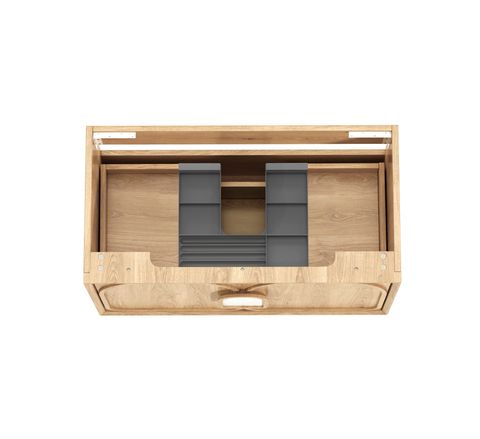 Laguna Mark II 900mm Woodland Oak Wall Hung Cabinet Only — detail 7