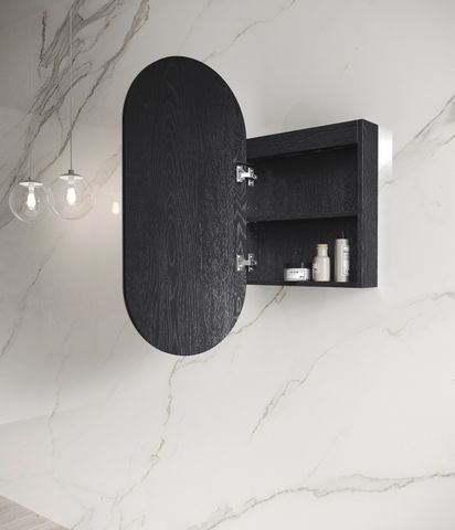 LED Noosa 900(H)x450(W) Black Oak Shaving Cabinet - Premium Edition — detail 2