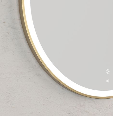 LED Bondi 800mm Gold Metal Frame Tuffi Mirror — detail 4