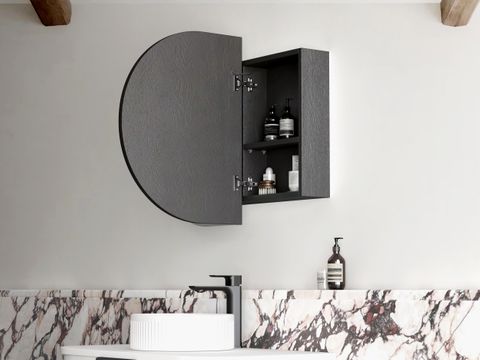LED Bondi 900(W)x600(H) Black Oak Shaving Cabinet - Premium Edition — detail 3