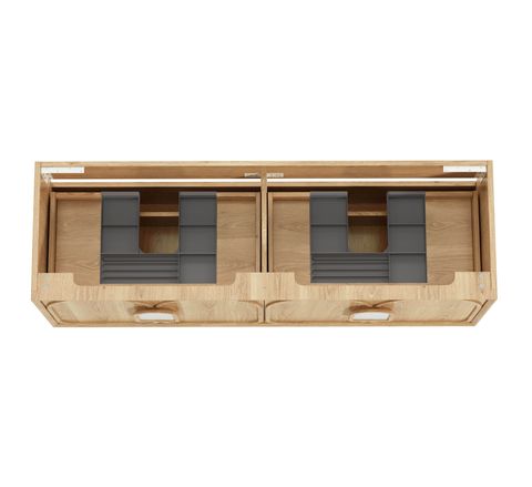 Laguna Mark II 1500mm Woodland Oak Wall Hung Cabinet Only — detail 6