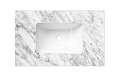 Laguna Mark II 750mm Woodland Oak Wall Hung Vanity with Undermount Natural Carrara Marble Top & Basin