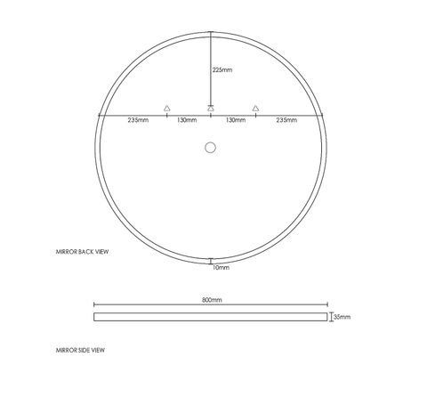 LED Bronte 800mm Mirror Speaker Touch Sensor Old Stock Clearance - Purchased as is - No Warranty — detail 5