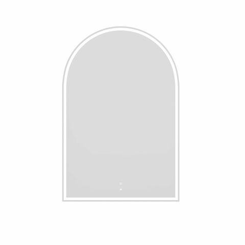 LED Archie 1200(H)x800(W) White Metal Frame Mirror — detail 3