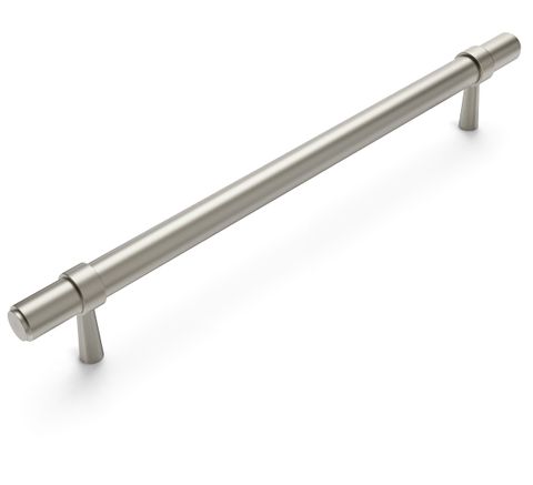 Astor - 240mm Brushed Nickel Handle (Premium Solid Brass Construction)