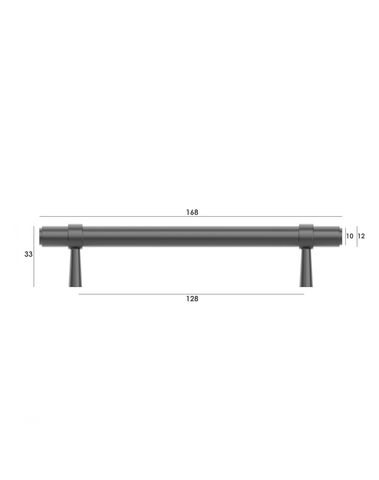 Astor - 168mm Gun Metal Handle (Premium Solid Brass Construction) — detail 4