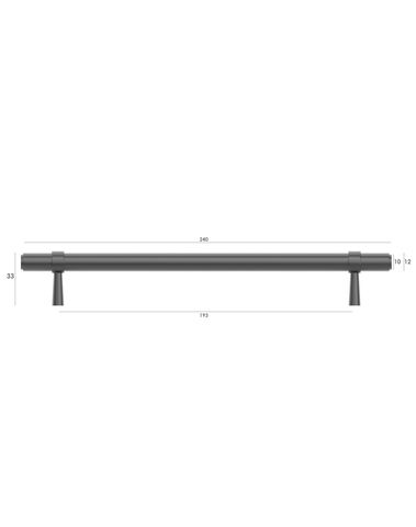 Astor - 240mm Gun Metal Handle (Premium Solid Brass Construction) — detail 4