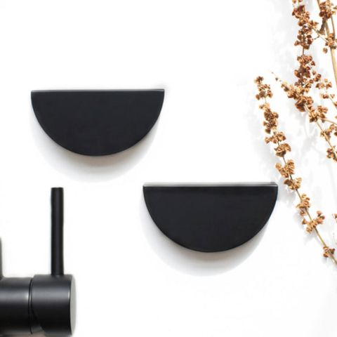 Dune - 80mm Matte Black Handle (Premium Solid Brass Construction) — detail 4