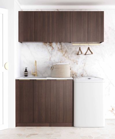 Laundry Kit 1715B Havana Sable Walnut with Pure White Top