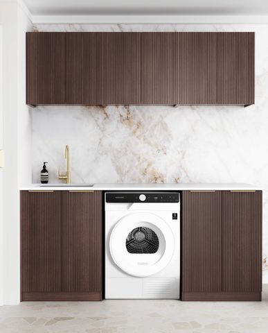 Laundry Kit 1960B Havana Sable Walnut with Matte White Top