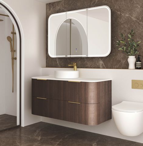 Havana 1200mm Sable Walnut Fluted Cabinet — detail 3