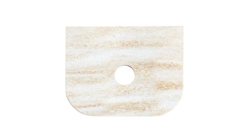 Havana 600mm Woodland Oak Fluted Wall Hung Curve Vanity with Sand Dune Top — detail 3
