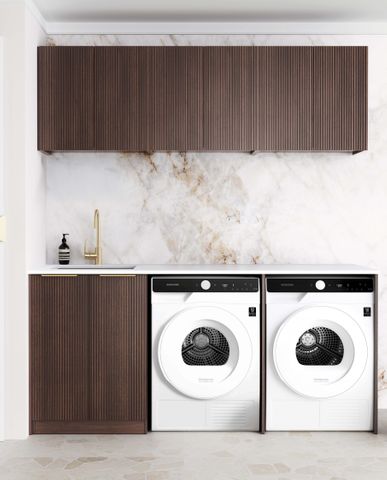 Laundry Kit 1960A Havana Sable Walnut with Matte White Top