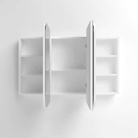 Newport 1200x750 White Shaving Cabinet — detail 3