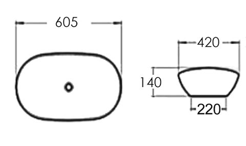 Artis Oval 600x360x155 Basin — detail 2