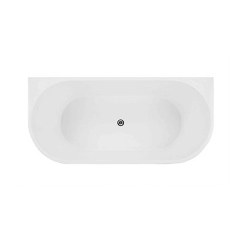 Verona 1500x750x580 Matte White Back to Wall Bathtub NF — detail 2