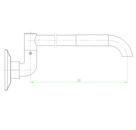 Laundry Spout 225mm — detail 2