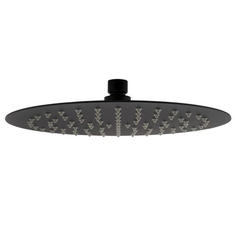 Pavia 250mm Matte Black Shower Head Stainless Steel Round — detail 2