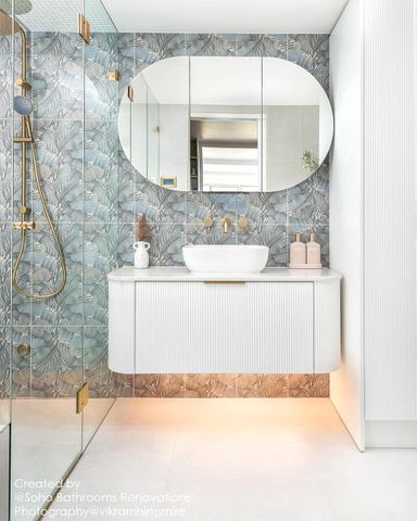 Bondi 1200mm Satin White Fluted Wall Hung Curve Cabinet Only — detail 7