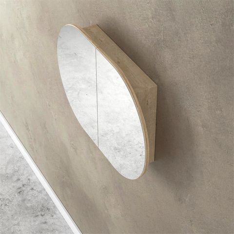 Bondi 900x600 Natural Oak Shaving Cabinet — detail 2