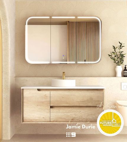 Byron 1200mm Natural Oak Wall Hung Cabinet Only