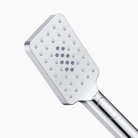 Taran 250mm Chrome Twin Shower On Rail Top Inlet Square — detail 4