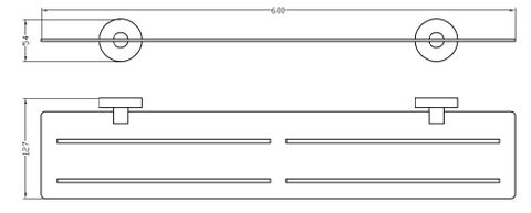 Rondo 600mm Metal Shelf 3mm Thickness — detail 2