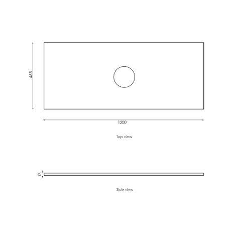Marlo 1200mm Matte Black Wall Hung Vanity with Empire Black Top NTH — detail 2