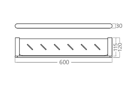 Vetto Matte Black Metal Shelf — detail 2