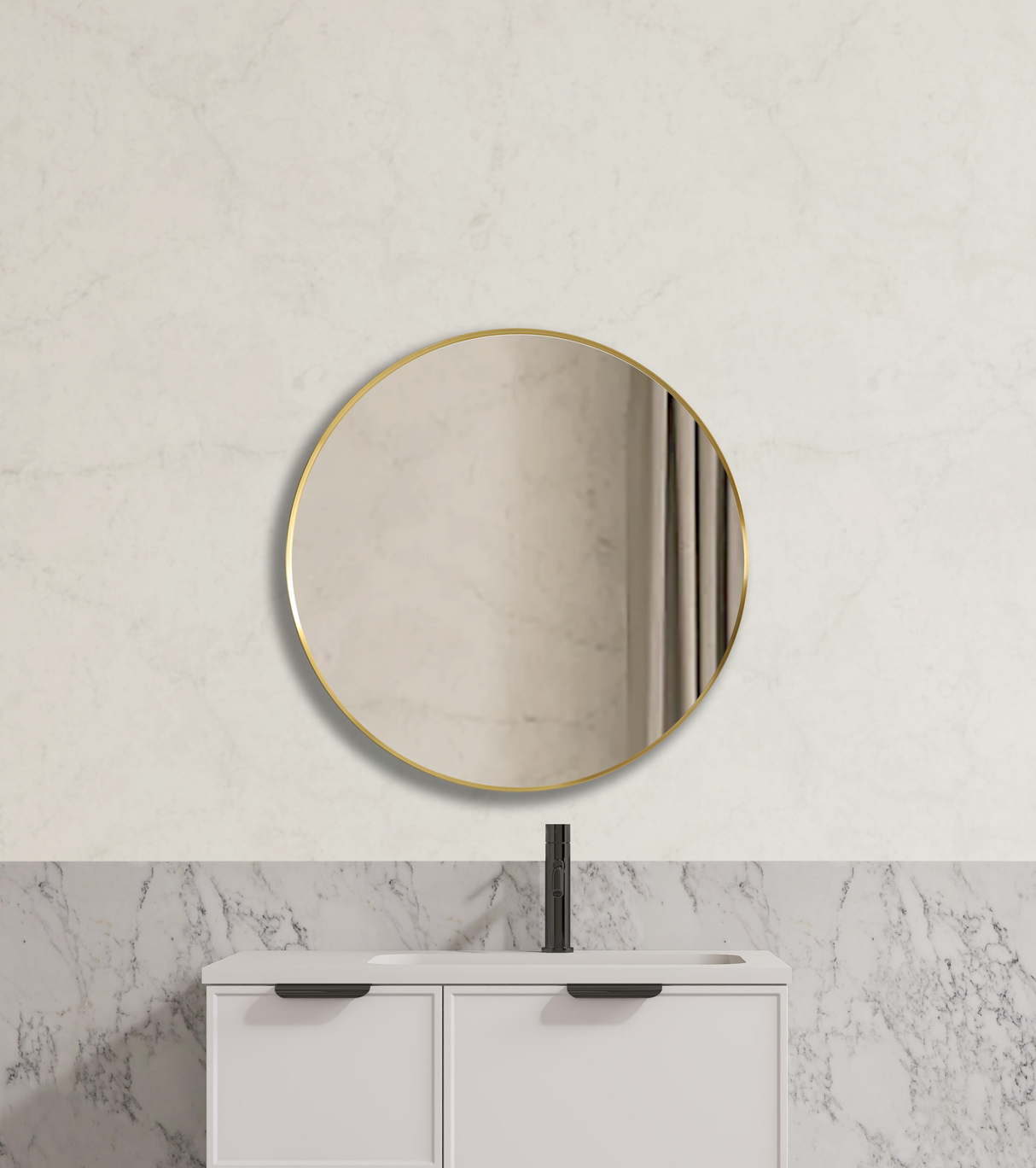 Vetra Aluminum Framed Mirror 5mm Copper Free with Safety Film 600/700/800 VRFM600/700/800-MB/BG/BN/GM