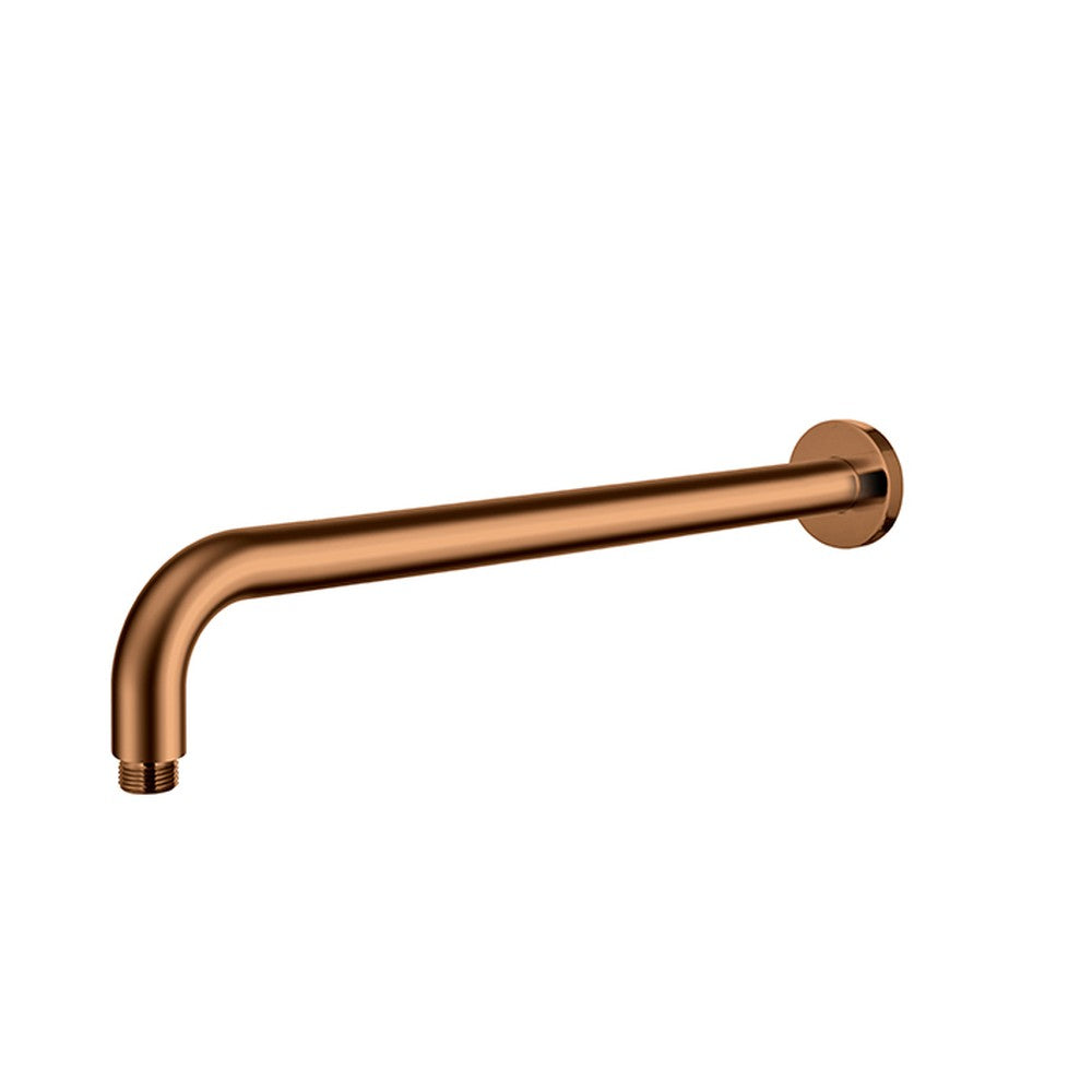Round Horizontal Shower Arm In Brushed Copper Brushed Copper