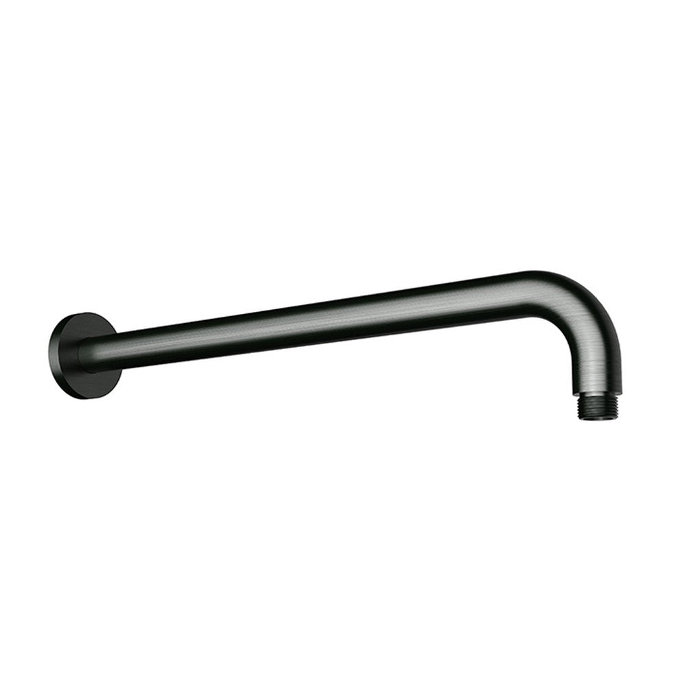 Round Shower Arm Horizontal Gunmetal 400mm Gun Metal