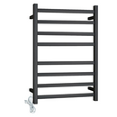 Heated Stainless Towel Rack 8 Bars Left InletMatte Black912*620*120mm