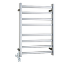 Electric square heated stainless towel rack 8 barsLeft InletChrome finishing912*620*120mm