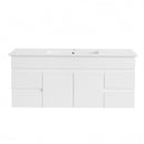 PVC1200x460x520mm Gloss White Wall Hung Single Bowl Vanity