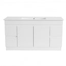 PVC1200x460x850mm Matte White Vanity With Leg Slimline Ceramic Top