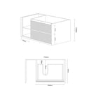 Amazon Grey Cabinet with Left Shelves 750x460